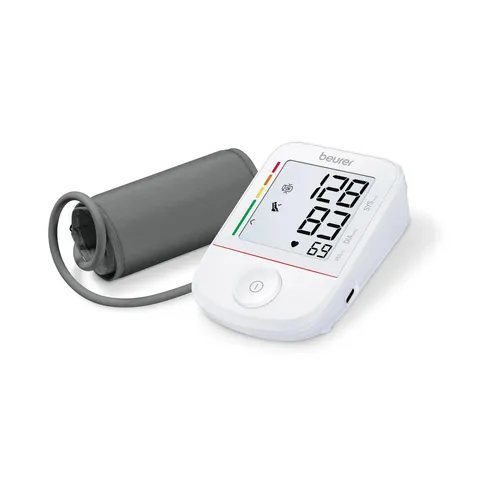 Beurer BM 38 Oberarm Blutdruckmessgerät - Blutdruckmessgeräte mit einfacher Ein-Knopf-Bedienung, Arrhythmie-Erkennung und XL-Display für präzise Messungen und komfortable Anwendung.