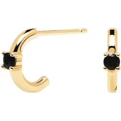 PD PAOLA - BLACK SOLITARY OHRRINGE - gold