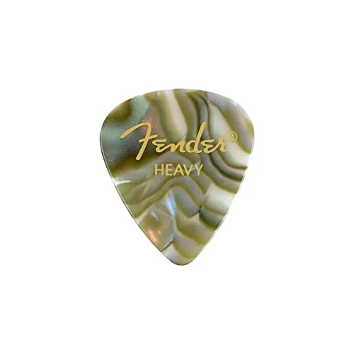 Fender Premium Celluloid 351 Shape Plektren, Heavy, Abalone, 12er-Pack