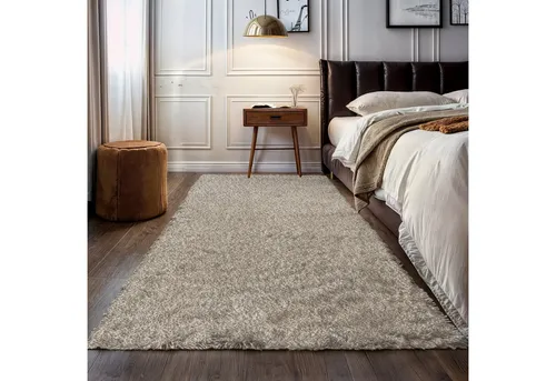 Hochflor-Teppich OTTO HOME "Banji", beige, 100x150 cm - Der Hochflor-Teppich "Banji" von OTTO HOME begeistert mit seinem modernen Uni-Design. Mit einer Höhe von 37 mm ist er perfekt für jeden Raum geeignet und sorgt für eine gemütliche Atmosphäre.