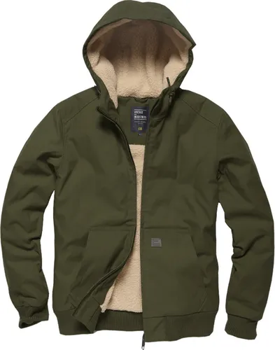 Vintage Industries Datton Jacke, Oliv, 2XL - Funktionsjacke in olivgrün, wasserabweisend und atmungsaktiv, ideal für Outdoor-Aktivitäten und wechselhaftes Wetter.