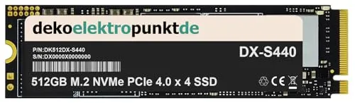 dekoelektropunktde 512GB M.2 NVMe Gen4 SSD Festplatte passend für HP Pavilion Gaming 17 (17-cd0000, cd1000, cd2000), Alternatives Ersatzteil 2280 PCIe 4.0 x 4