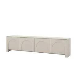 „Arco” TV-Schrank mit 4 Türen in Kaschmir - TV-Halterungen in elegantem Design, bietet großzügigen Stauraum hinter 4 Türen und passt perfekt zu modernen Wohnkonzepten.