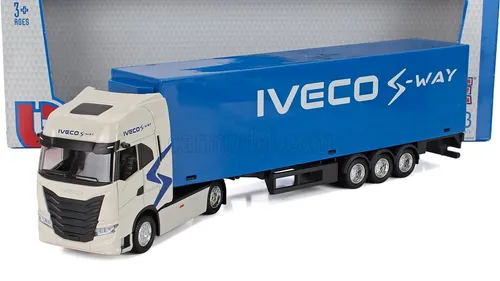 BURAGO 1/43 LKW IVECO FIAT S WAY 570 TRUCK CASSONATO 2021 STATISCHES MODELL