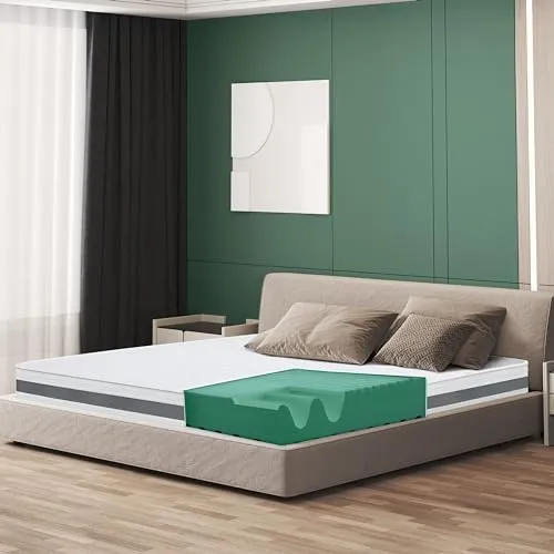 The White Stone Matratze 100x160 cm - Antibakteriell & Anti-Allergie - Ergonomische Matratze für gesunden Schlaf, mit antiallergischen Eigenschaften und optimaler Atmungsaktivität für ruhige Nächte.