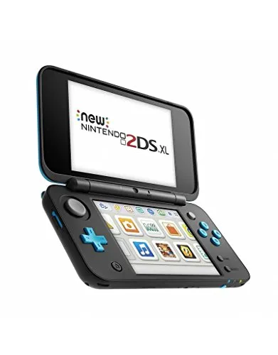 Nintendo New Nintendo 2DS XL Schwarz + Türkis - Handheld-Konsole mit stylischem Design, ideal für Gamer jeden Alters. Inklusive Netzteil und AR-Karten für sofortigen Spielspaß!