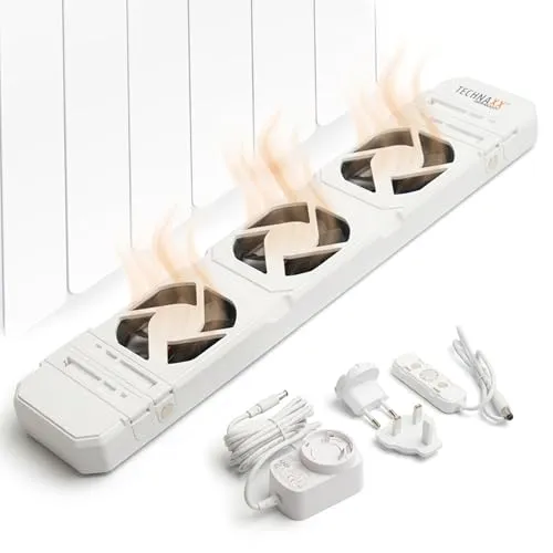 Technaxx 5214 TX-302 Heizkörperventilator - Zubehör für Klima & Heizen, einfach zu installieren mit integriertem Temperatursensor für automatisches Ein- und Ausschalten.