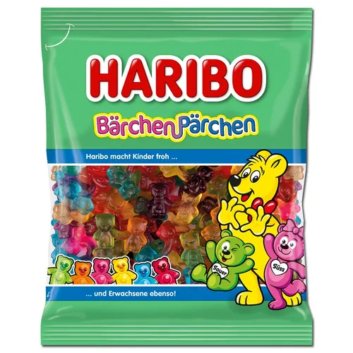 Haribo Bärchen-Pärchen 160g - Fruchtgummis/Lakritze, bunte Fruchtgummibärchen in verschiedenen Geschmacksrichtungen für den perfekten Snackgenuss.