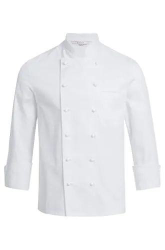 GREIFF GASTRO MODA Herren Kochjacke Regular-Fit Weiß M - Die Greiff GASTRO MODA Herren Kochjacke Regular-Fit in Weiß M bietet optimalen Tragekomfort und ist ideal für den Einsatz in Küche und Gastronomie. Pflegeleicht und strapazierfähig, vereint sie Funktionalität mit Stil.