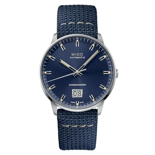 Mido Commander II Big Date M021.626.17.041.00 - blau,blau mit hellen Ziernähten - 42mm