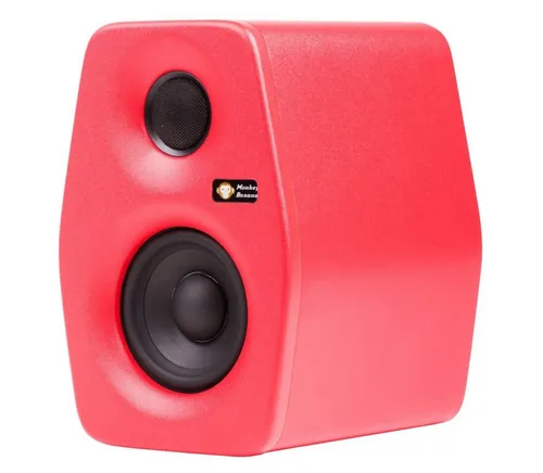 Monkey Banana Turbo 4 red aktiver Studio Monitor - Aktiver Studiomonitor mit Bluetooth-Konnektivität, ideal für kreative Profis und Musikliebhaber.