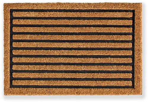 Fußmatte ASTRA "Coco Home 2", braun, 40x60 cm - Die dekorative Coco Home Fußmatte aus Kokos und Gummi entfernt effektiv Schmutz von Schuhen. Mit rutschhemmendem Rücken ideal für den Außenbereich. Maße: 40 cm x 60 cm, Höhe: 16 mm.