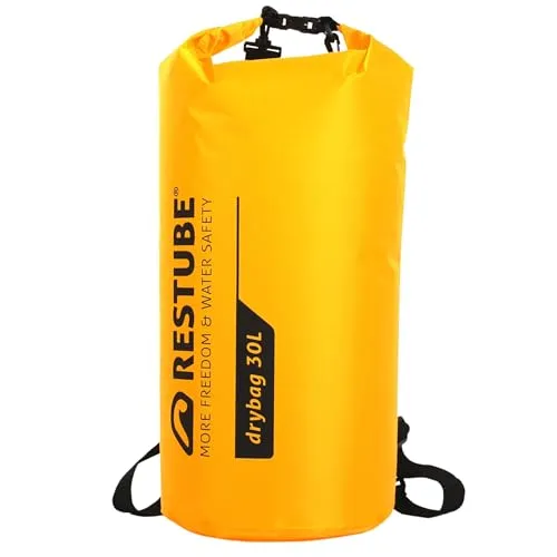 Restube Wasserdichter Drybag 30L – Ultimativer Schutz für Abenteuer - Wasserdichte Tasche für Boote, 100% wasserdicht und extrem langlebig, ideal für Reisen und Wasseraktivitäten, mit kompakt und leichtem Design für mühelosen Transport.