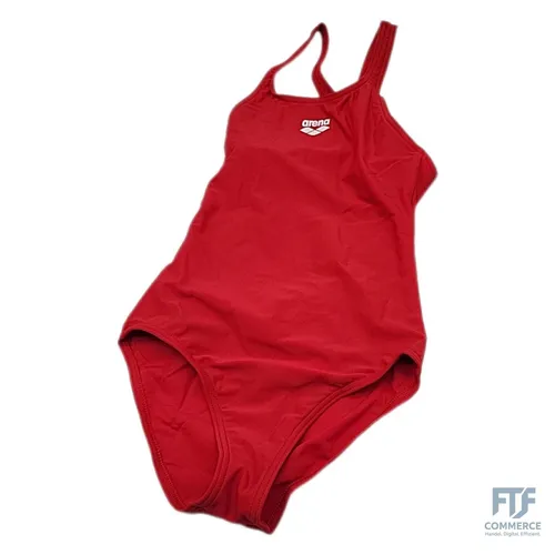 Arena Girl's Dynamo One Piece R Badeanzug Gr 140 rot - Badeanzug für Schwimmbad und Strand, Gr. 140 - bietet Stretch und UV-Schutz für optimalen Tragekomfort und Sicherheit beim Schwimmen.
