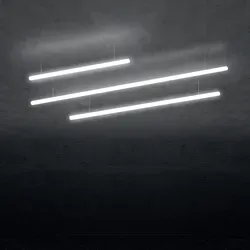 Pendelleuchte Artemide, Alphabet of light, dimmbar, Weiß, für Wohnzimmer, Kunststoff, Design - 120 - 5