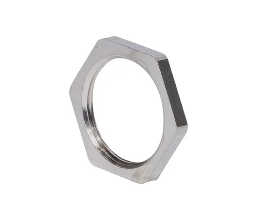 Plica Gegenmutter 926007232 für Kabelverschraubungen M32 - Hochwertige Plica Gegenmutter M32 EMV, gefertigt aus vernickeltem Messing, ideal für stabile Verbindungen. Perfekt für den Einsatz in Kabelverschraubungen.