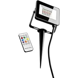 Heitronic KINGSTON 500645 Außenstrahler 15W - LED Flutlichtstrahler mit Erdspeis, energieeffizient und ideal für die Beleuchtung von Gärten und Wegen.