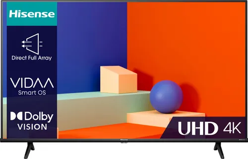 Hisense 43A6K 4K Ultra HD Smart-TV - Fernseher mit 109,2 cm (43 Zoll) Bildschirmdiagonale, HDR-Unterstützung für brillante Bildqualität und integrierter Sprachassistent für einfache Bedienung.