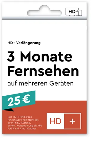 HD-Plus-Verlängerung für 3 Monate mit MultiScreen - CI-Module: Genießen Sie flexibles Fernsehen auf mehreren Geräten gleichzeitig mit HD+ MultiScreen - ideal für die ganze Familie, auch unterwegs!