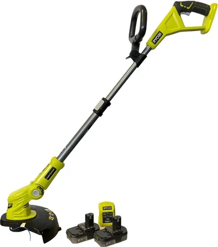 Ryobi RLT183222S 18V Rasentrimmer - Rasentrimmer & Motorsensen mit 25/30 cm Schnittbreite, Teil des 18V ONE+ Systems für über 200 Geräte; inklusive 2x 2,0Ah Akku und Ladegerät für optimale Leistung.
