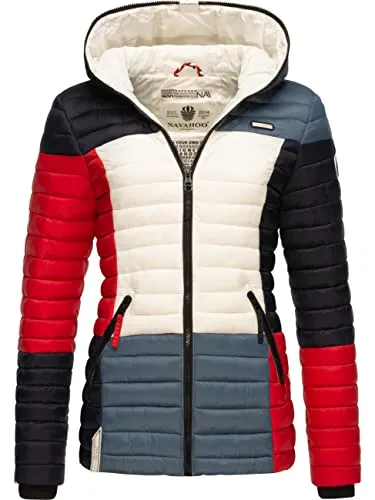 Navahoo Damen Übergangsjacke Colorblocking - Funktionsjacke im trendigen Colourblocking-Stil, leicht und wasserabweisend, ideal für die Übergangszeit mit hohem Tragekomfort und tailliertem Schnitt.
