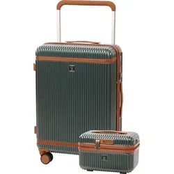 BERTOO Napoli Reisekoffer Set - Grünes 2in1 Modell - XL Reisekoffer und Kosmetikkoffer im Set. Robuste ABS+PC-Schale für Langlebigkeit, TSA-Schloss für Sicherheit und abnehmbare Doppelräder für höchsten Komfort. Ideal für stilvolle Reisen!