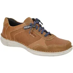Josef Seibel Anvers 97 - Komfort Sneaker für Herren - Sneaker aus braunem Velourleder mit elastischer Schnürung, herausnehmbarem Wechselfußbett und extra weiter K-Weite für besten Tragekomfort.