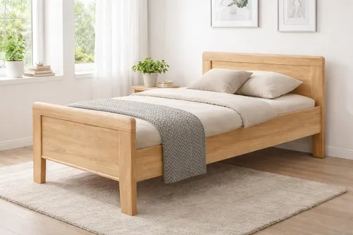 bv-vertrieb Seniorenbett 100x200 Eiche sägerauh - Komfortbett 100x200 cm aus Eiche sägerauh, ideal für Senioren mit 4-fach verstellbarer Liegehöhe bis 53 cm. Einfacher Selbstaufbau und Lieferung frei Haus.