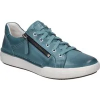 JOSEF SEIBEL Claire 03 Sneaker für Damen in Blau - Hochwertiger Sneaker aus azurfarbenem Nappa-Kalbsleder, mit Platz für orthopädische Einlagen und optimaler Passform durch Schnürung. Ideal für Alltag und Freizeit.