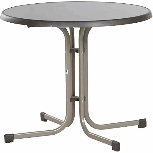 Sieger Klapptisch rund Schiefer mocca champagner Ø 86 cm - Gartentisch aus wetterfestem mecalit®-PRO, ideal für den Außenbereich. Mit einem Durchmesser von 86 cm bietet er ausreichend Platz für gesellige Runden.