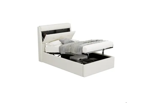 Odikalo Stauraumbett Polsterbett mit hydraulischem Bettkasten in Schwarz/Weiß - Praktisches Stauraumbett mit verstecktem Platz für Bettwäsche und mehr. Der hydraulische Rahmen ermöglicht müheloses Anheben der Matratze. Modernes Design für stilvolle Schlafzimmer.