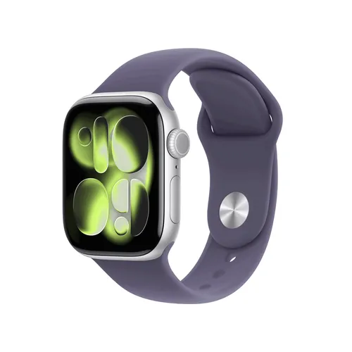 Apple Watch Series 11 42 mm Silber Sportarmband S/M MEU64ZR/A - Smartwatch mit EKG-Herzfrequenzmesser und präziser Schlafmessung. Immer im Blick dank Always-on-Display – ideal für Gesundheit und Fitness.