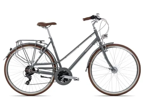 Bergrausch Trekkingrad Marlies 21 mit Shimano Kettenschaltung - Trekkingrad für Damen mit 21-Gang Shimano Kettenschaltung, elegantes Design und komfortable Sitzposition für entspannte Fahrten in der Stadt oder auf Touren.
