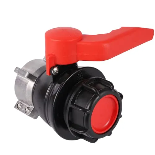 FOGWOWO IBC Adapter Kugelhahn 60 mm zu 62 mm IBC Tank Zubehör Ersatzkugelhahn Absperrhahn Ventil für Regenwassertank,Container, Regentonne