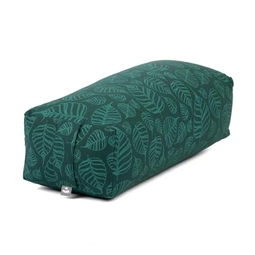 Bodhi Yoga Bolster SALAMBA | Maharaja Collection – Rechteckig mit Dinkelfüllung - Faszienrollen für Restorative und Yin Yoga, waschbarer Bezug aus Baumwolle, anpassbare Dinkelhülsen für optimalen Komfort und Luftdurchlässigkeit.