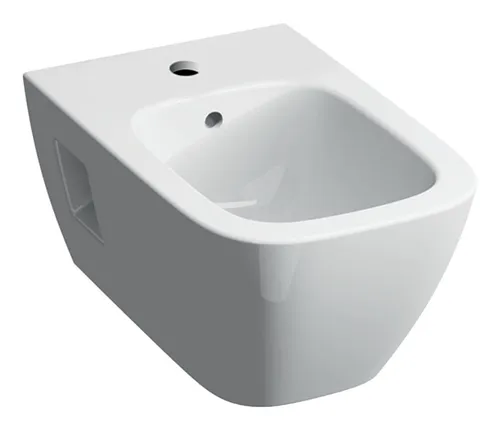 Geberit Renova Plan Square Wandbidet – Teilgeschlossene Form - Bidets mit wandhängender, teilgeschlossener Form und verdecktem Wasseranschluss für ein modernes Baddesign.