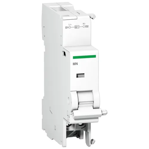 Schneider Electric Unterspannungsauslöser A9N26959 - Druckschalter mit 115V AC 400Hz, ideal für zuverlässigen Schutz von elektrischen Anlagen. Max. Stromstärke 125 A, geeignet für bis zu 4 Hauptkontakte.