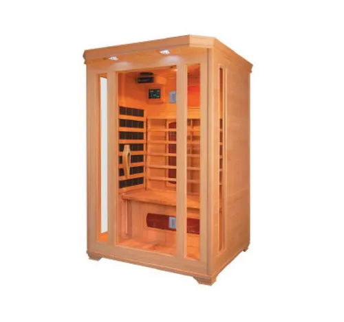 PureHaven Infrarotkabine aus kanadischem Hemlock-Holz - Wärmekabinen für entspannende Wellness-Momente, ideal für Stressabbau und Erholung nach einem langen Tag.