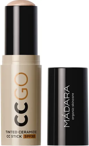 MADARA CC GO Getönter Ceramid CC-Stick LSF30 - True Beige - Der kompakte CC-Stick mit LSF 30 sorgt für ein gleichmäßiges Hautbild und ein natürliches Finish. Ideal für unterwegs, spendet er Feuchtigkeit und schützt die Haut effektiv vor UV-Strahlen.