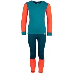 Trollkids Kinder Merino Unterwäsche Set II - 164 - dark marine/mystic blue/arctic blue - Bequemes Merino Unterwäsche-Set für Kinder, das Wärme und Robustheit vereint. Ideal für aktive Tage, mit elastischem Material und bequemen Gummibund für perfekten Sitz.