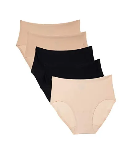 Chantelle Damen Soft Stretch 5-Pack Hipster-Höschen, Multi, Einheitsgröße - Funktionsunterwäsche mit nahtloser Hipster-Silhouette, 360 Grad dehnbar und atmungsaktiv – ideal für jeden Tag und jede Größe von XS bis XL.