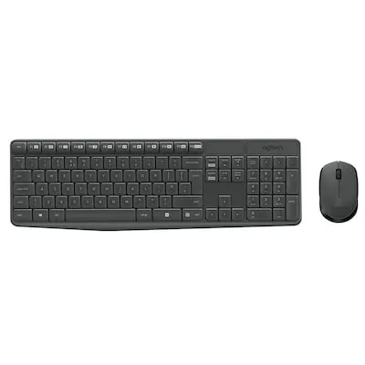 Logitech MK235 Keyboard & Mouse Set - Kabellose Tastatur-Maus-Kombination, langlebig und bis zu 3 Jahre Batterielaufzeit für ununterbrochenen Komfort im Büro oder Home Office.