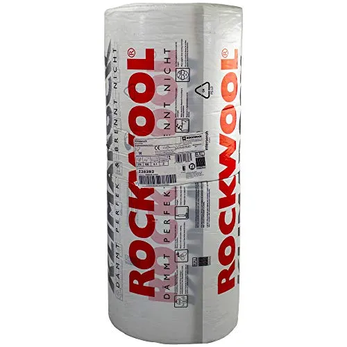 Rockwool Klimarock Steinwollmatte - Gitternetzverstärkt, Halbe Rolle, 40 mm - Hochwertige Steinwollmatte für effiziente Dämmung. Schützt vor Hitze und Kälte, ideal für den professionellen Einsatz. Nichtbrennbar und langlebig.