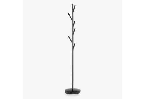 reisenthel garderobe Pure black - Stilvoller Design-Garderobenständer - Garderobenständer aus pulverbeschichtetem Metall, 6 Haken in verschiedenen Längen für einfachen Zugriff auf Jacken. Platzsparend und elegant, ideal für jeden Eingangsbereich.