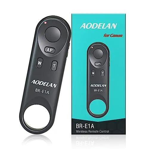 AODELAN Kabellose Fernauslöser BR-E1A Fernbedienung für Canon M50 EOS R5C R3 R RP R5 R6 M6 Mark II 90D 77D SL2 T7i PowerShot G7X Mark III; Ersetzt Canon BR-E1