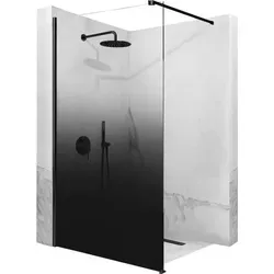 Rea Duschwand Aero Ombre 110 Black - Moderne Duschabtrennung aus 8 mm gehärtetem Glas mit elegantem Ombre-Effekt. Ideal für stilvolle Badezimmer, einfach zu montieren und pflegeleicht. Lieferung in 2-4 Tagen!