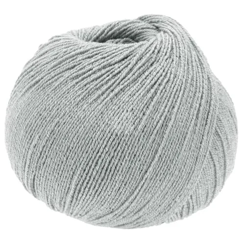 LANA GROSSA Meilenweit Cotton Bamboo | 4-fädiger Bambus Klassiker, waschmaschinenfest | Handstrickgarn aus 40% Baumwolle, 25% Schurwolle, Viskose | 100g Wolle zum Stricken & Häkeln | 420m Garn FB14