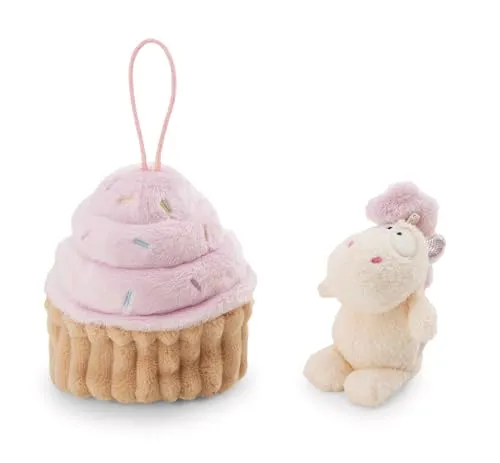 Kuscheltier Einhorn Creamy Pink 10cm in Cupcake mit Loop - bunt - Weiches NICI Plüschtier – niedliches Stofftier zum Kuscheln & Spielen – tolle Geschenkidee für Kinder & Erwachsene | 61913
