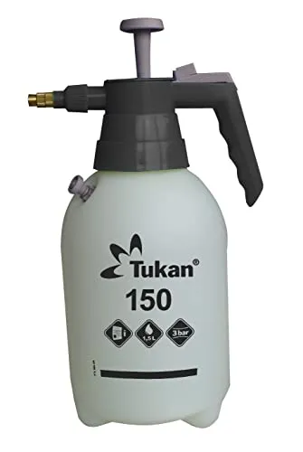 TUKAN Drucksprüher 1,5 Liter | Gartenspritze & Pumpsprüher für Balkon, Terrasse & Garten | Pflanzensprüher mit Verstellbarer Messingdüse | Vielseitiges Sprühgerät für Pflanzenpflege