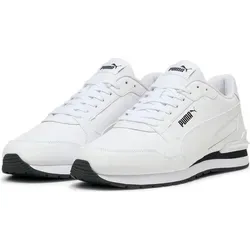 PUMA Runner V4 Sneaker Herren - Klassische Schuhe aus strapazierfähigem Glattleder mit weicher Softfoam-Einlegesohle für optimalen Komfort und eine profilierte Gummi-Außensohle für besten Halt.